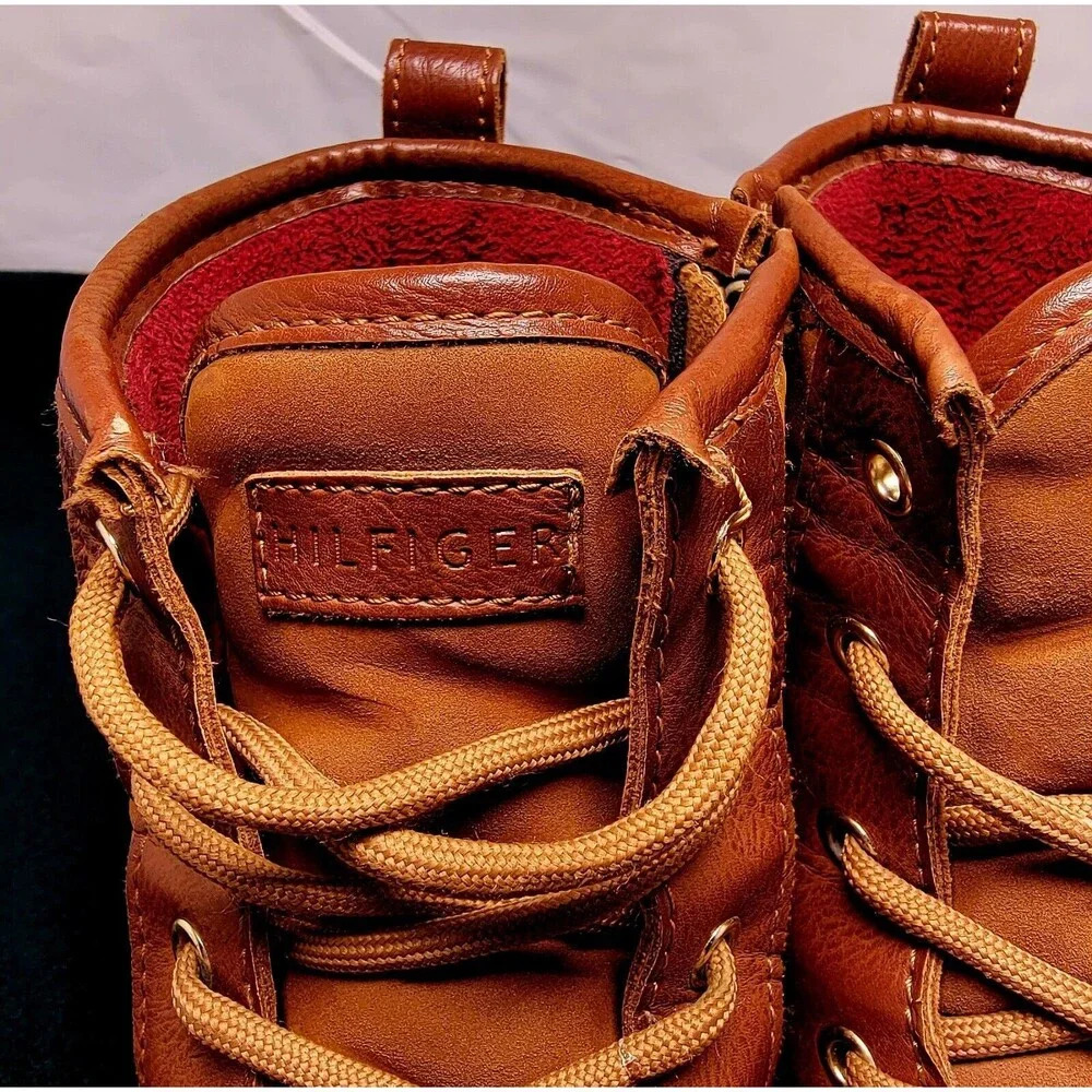 Tommy Hilfiger Rain Snow Duck Boots Size Blue Tan Women's 8M - Picture 8 of 10